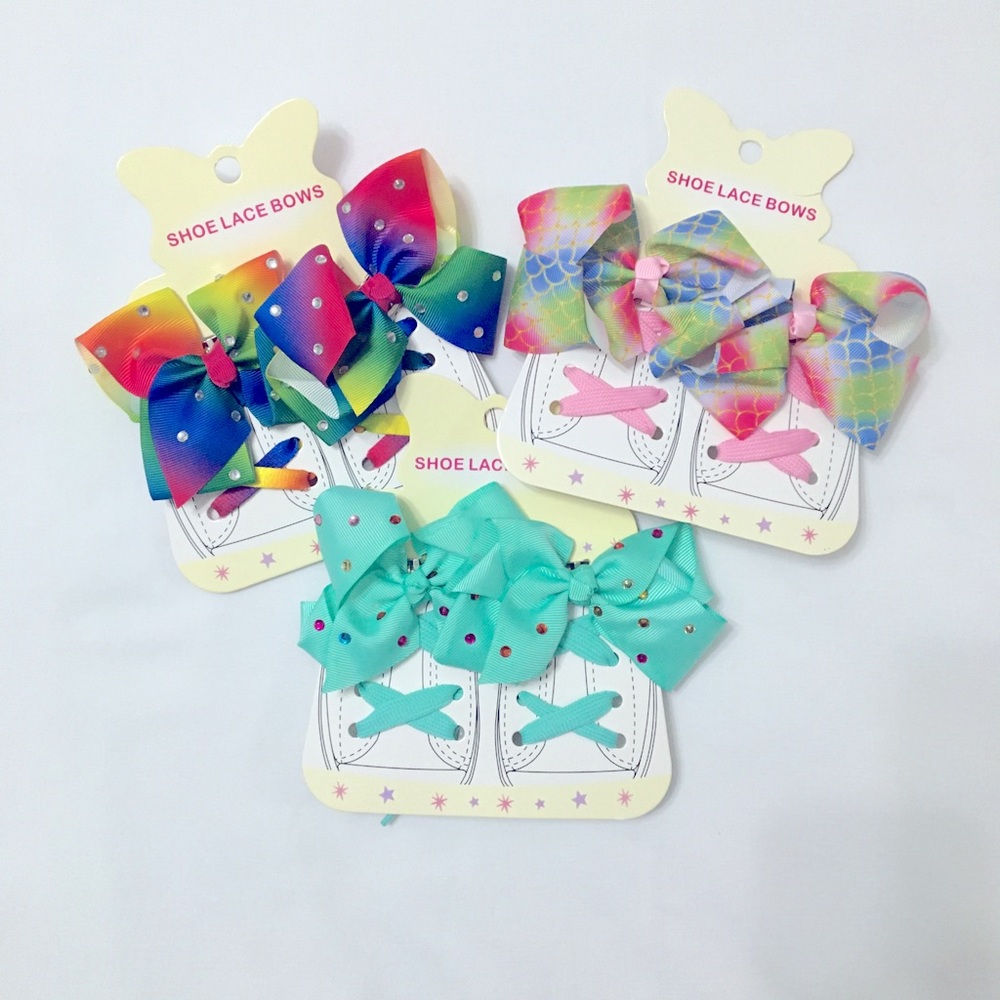 Colorful Shoe strings & bows set